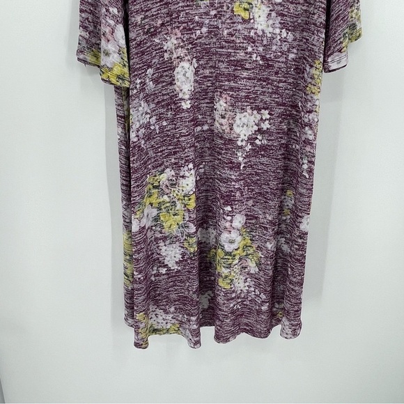 Torrid Hacci Floral HI-LO Kimono Cardigan Purple Size 2 2X Women’s plus duster - Picture 12 of 14